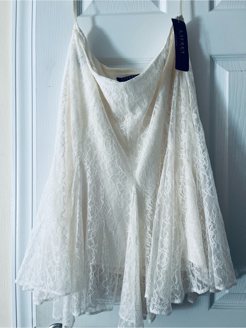 Lauren Ralph Lauren Ivory Lace Circle Skirt/NEW/size 8